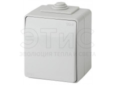 Выключатель одноклавишный наружный 10А 250В IP65 ОУ серый 11-1601-03 Выключатель одноклавишный наружный 10А 250В IP65 ОУ серый 11-1601-03